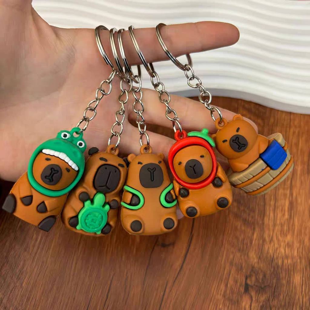 Kit 12 Unidades Chaveiro Capivara Fofo emborrachado Pingente Presente Lembrancinha Atacado em Oferta na Shopee