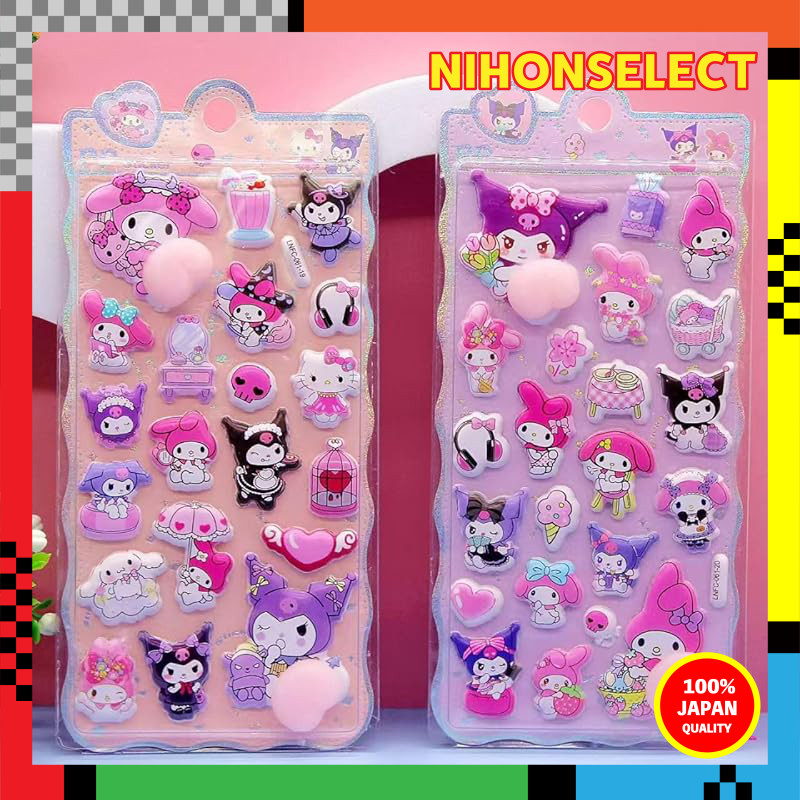 Cute 3D Squishy Character Stickers - Fluffy Marshmallow Design for Decoration, Set of 2