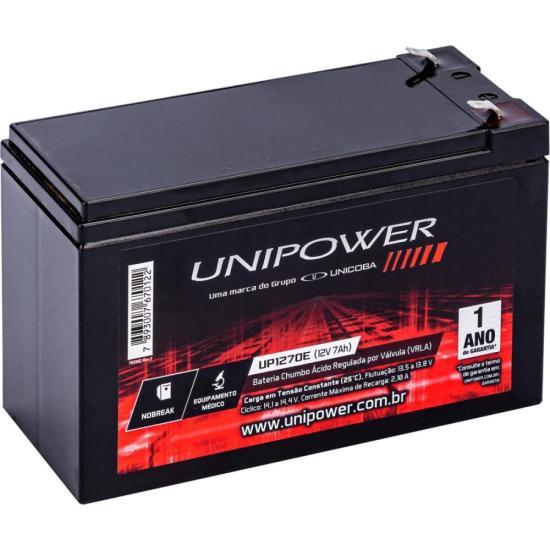 Bateria Estacionária Selada 12V 7Ah VRLA UP1270E Unipower [F002]