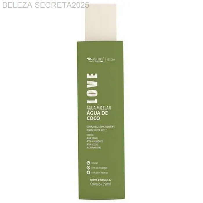 Água Micelar Max Love Agua De Coco 290mlE2U5