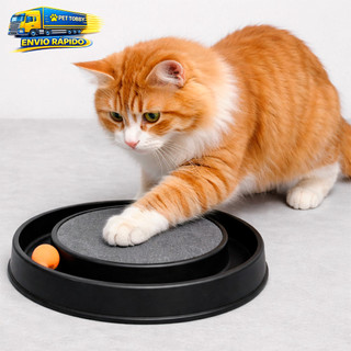 Arranhador para Gatos Redondo com Bolinha Interativo Relax Antiestresse Brinquedos para G…