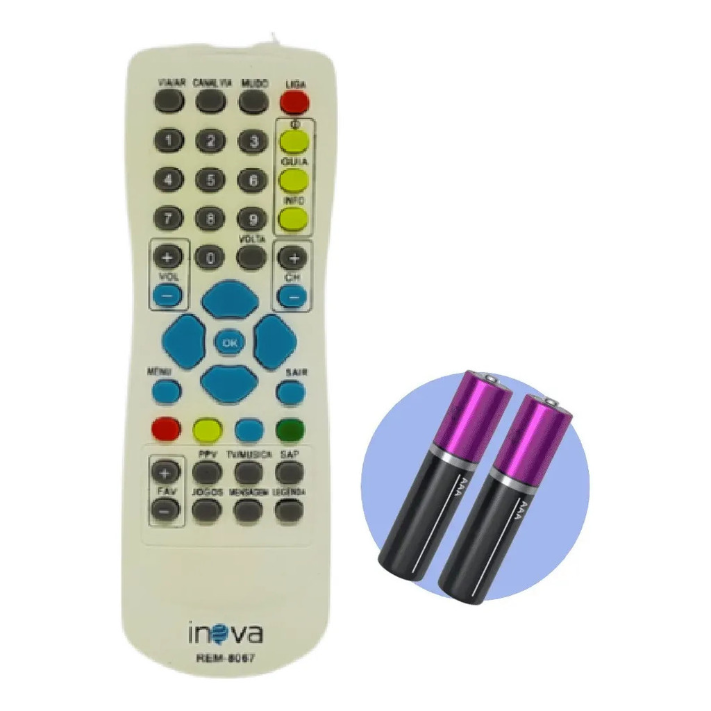 Controle Remoto Recep Compatível C/ Modelo-8067