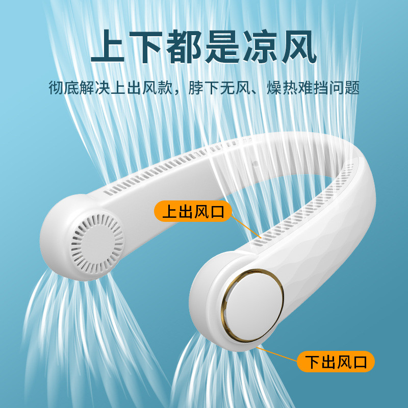 Novo Ventilador de Pescoço USB 2025 para Esportes e Uso Externo, Mini Ventilador Recarregável, Mini Ventilador de Pescoç