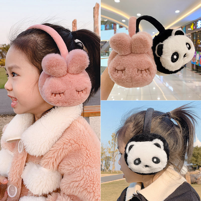 Crianças earmuffs outono inverno quente à prova de frio de pelúcia orelha mais quente meninos meninas da criança earmuff