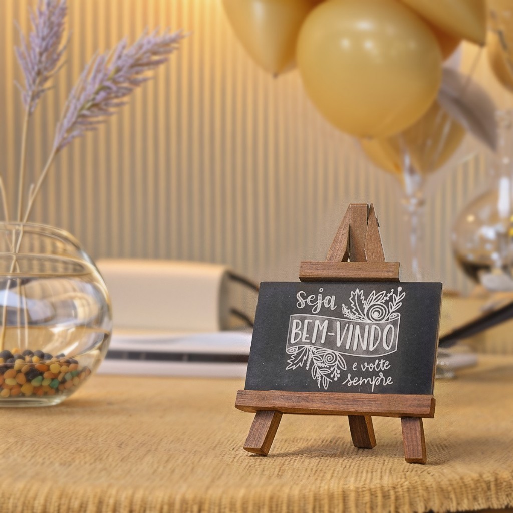 Mini Lousa Cavalete Quadro Negro Face Preto Anotações Decoração Propaganda Newborn Fotos