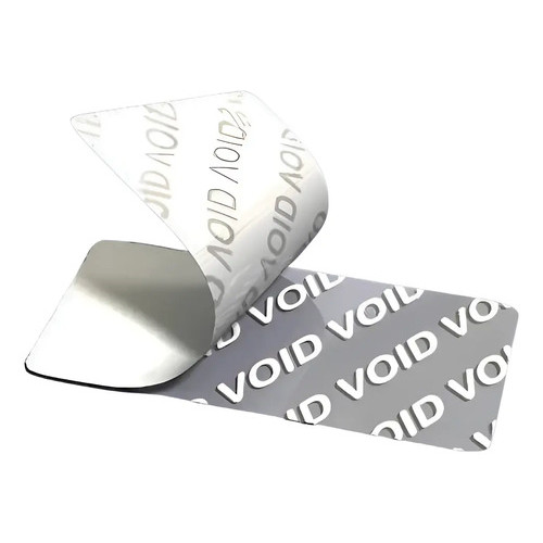 Lacre De Garantia Tipo Void Holográfico 3x1cm 1000und Cinza holográfico