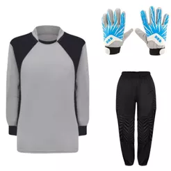 Kit de Goleiro Infantil Camisa + Calça Acolchoada + Luva DRB