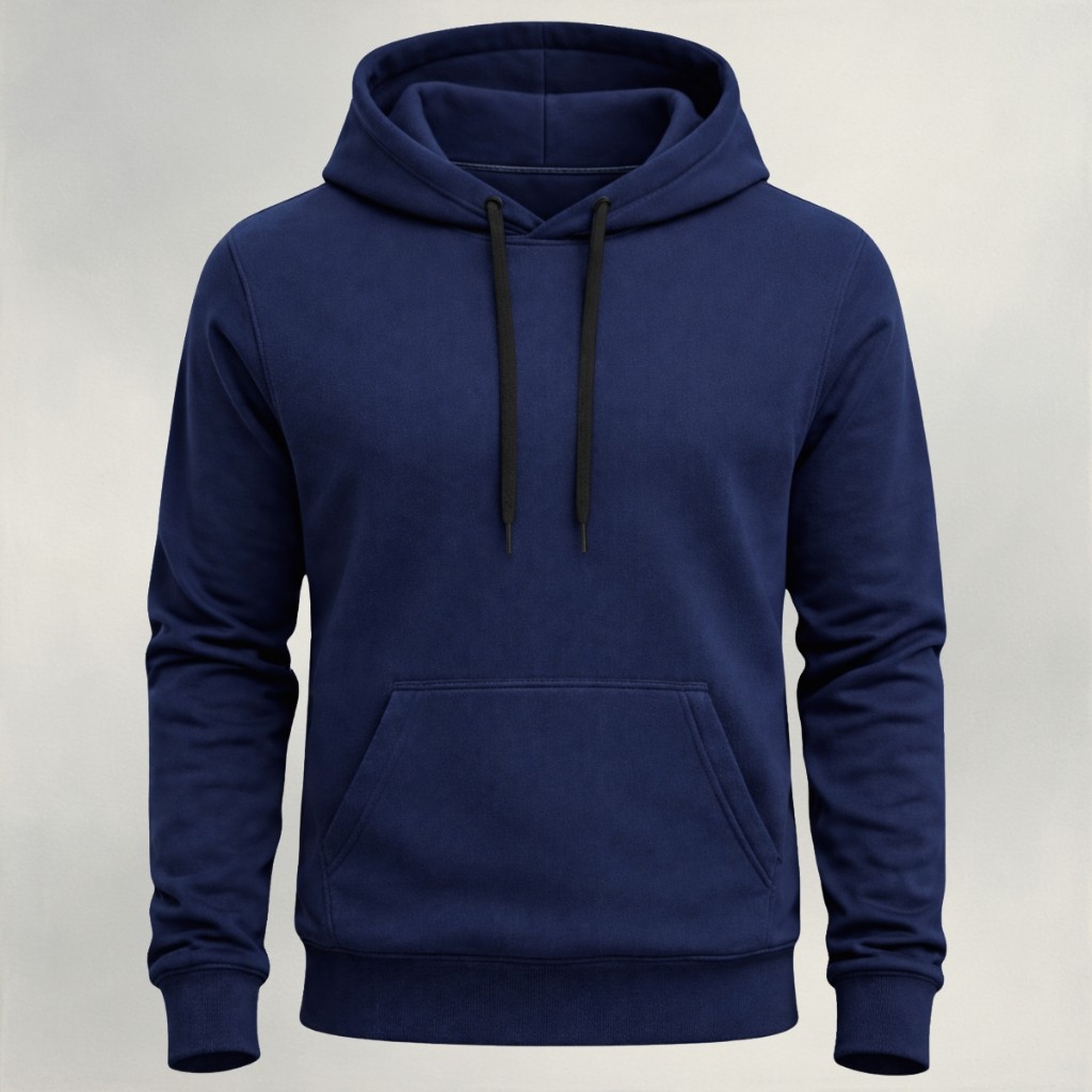 Moletom Masculino Canguru Blusa Casaco Abrigo Algodão Liso Confortável Capote