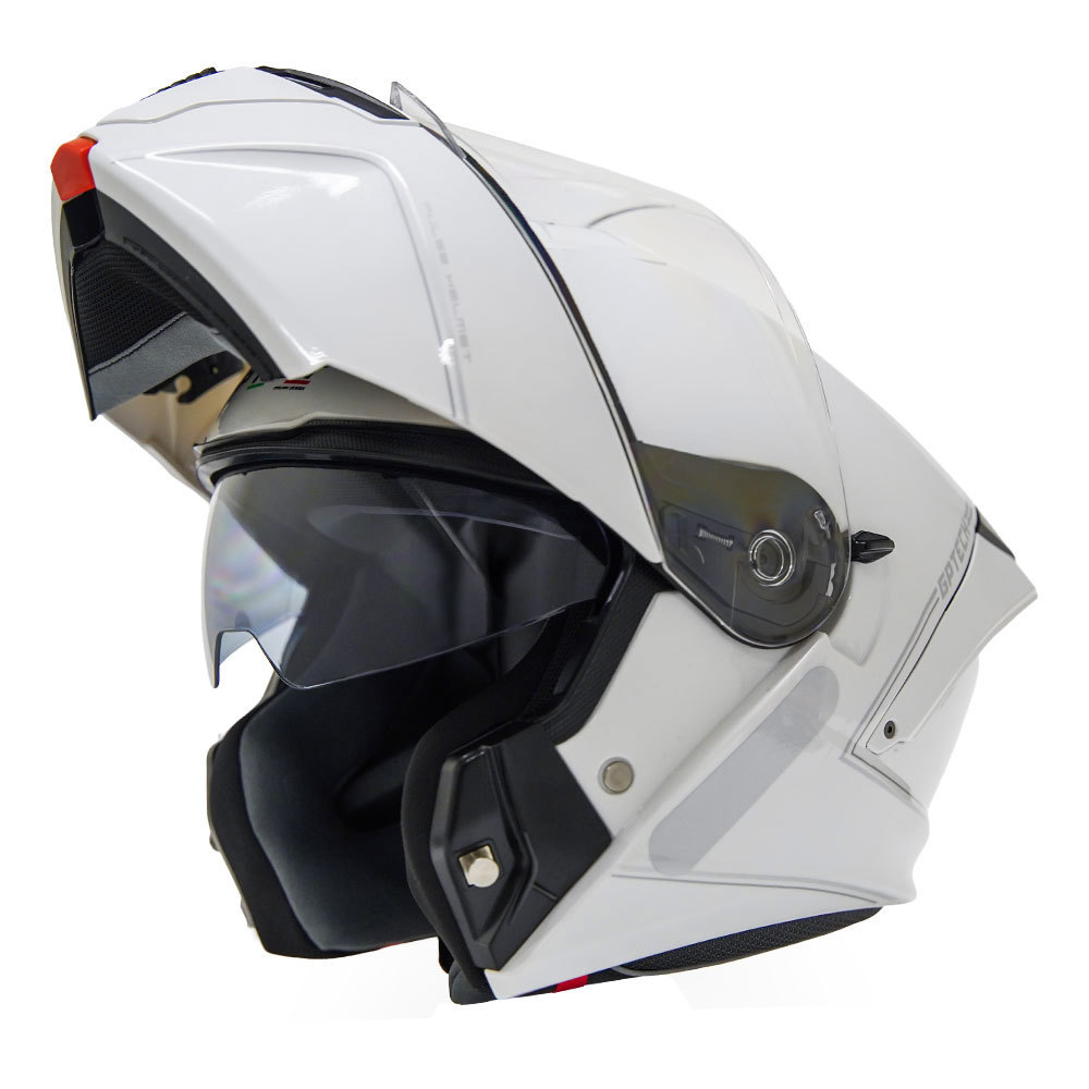 CAPACETE GP TECH A128 SV PULSE ARTICULADO MONO BRANCO C/ ÓCULOS INTERNO