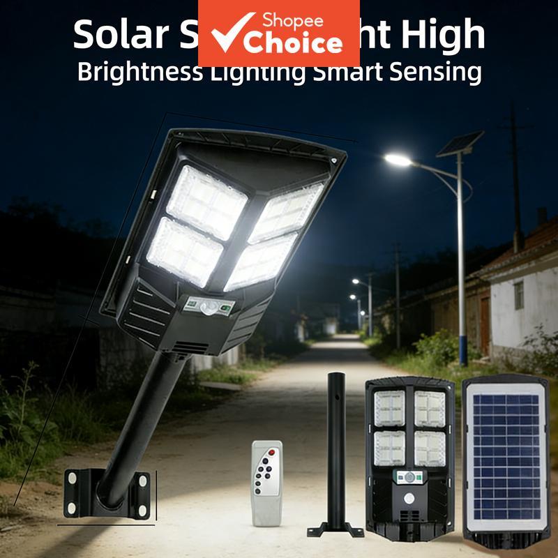 Luz de LED Solar para Holofote IP67 – Luminária de Rua à Prova d’Água para Quadra de Basquete, Parque, Pátio e