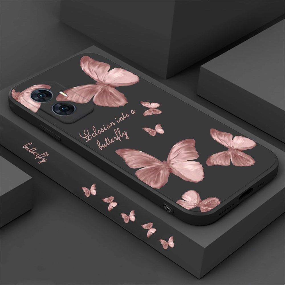 Fino Anti-impressão Digital Capa Capinha Para iPhone 17 Air 16 15 14 Plus 13 12 11 Pro Max Silicon Fosco Borboleta