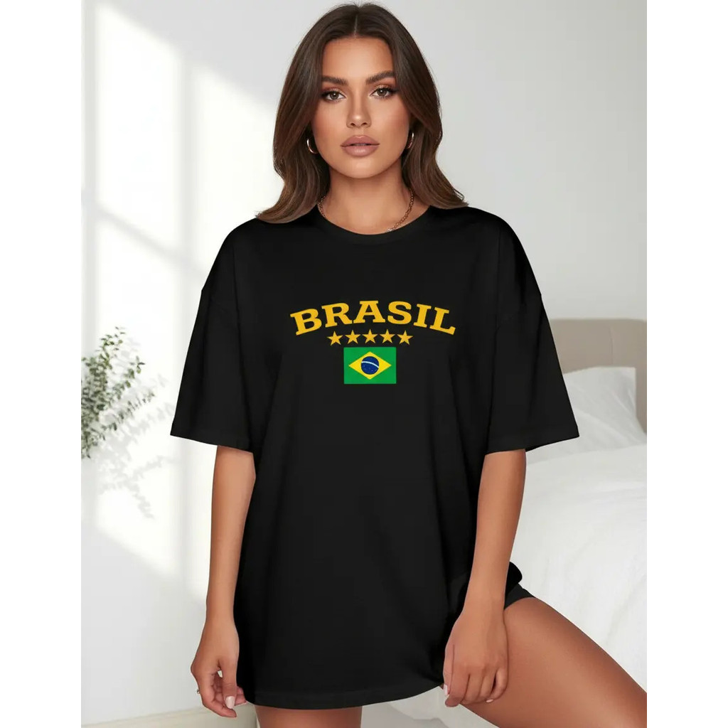Camiseta Seleção Brasileira Camisa Streetwear Torcida Hexa