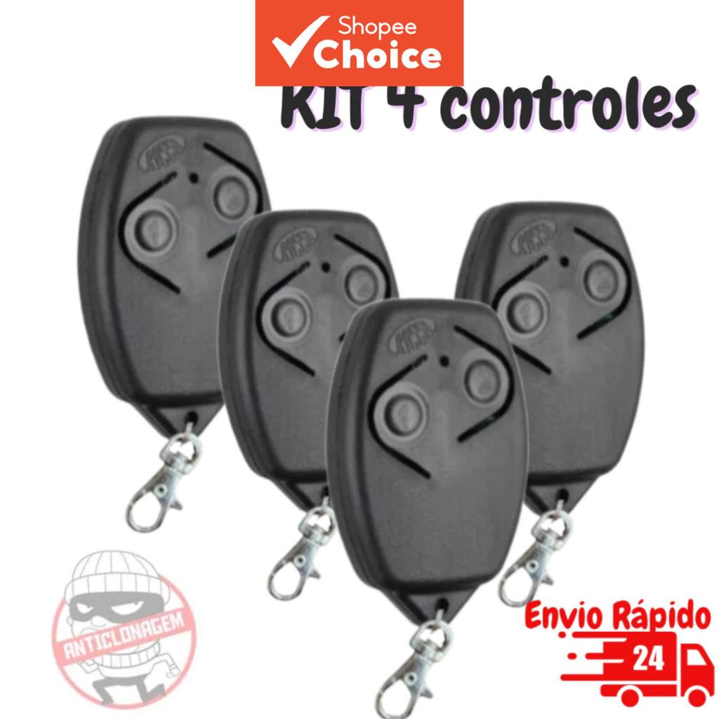 Controle Remoto Rossi Gate 2026 433mhz + Chaveiro Mosquetão
