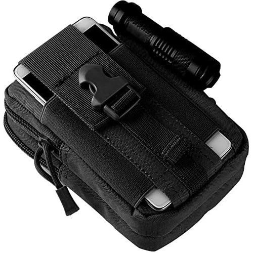 Bolsa Tática Molle - Bolsa de Cintura Utilitária EDC - Equipamento para Camping e Hiking ao Ar Livre - Suporte para Celu