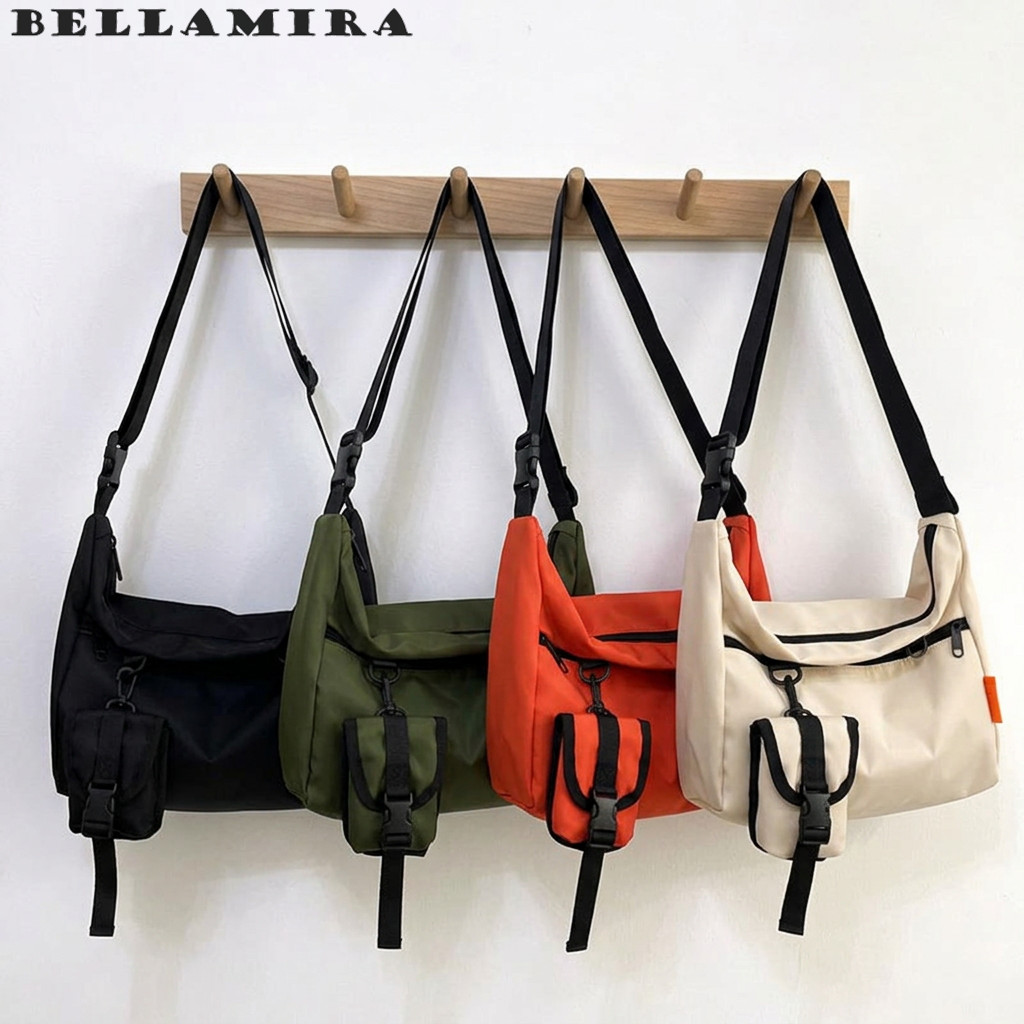 Com Porta-moedas Bolsa De Ombro Impermeável Unissex Bolsa Transversal De Nylon Para Trabalho, Escola E Viagens