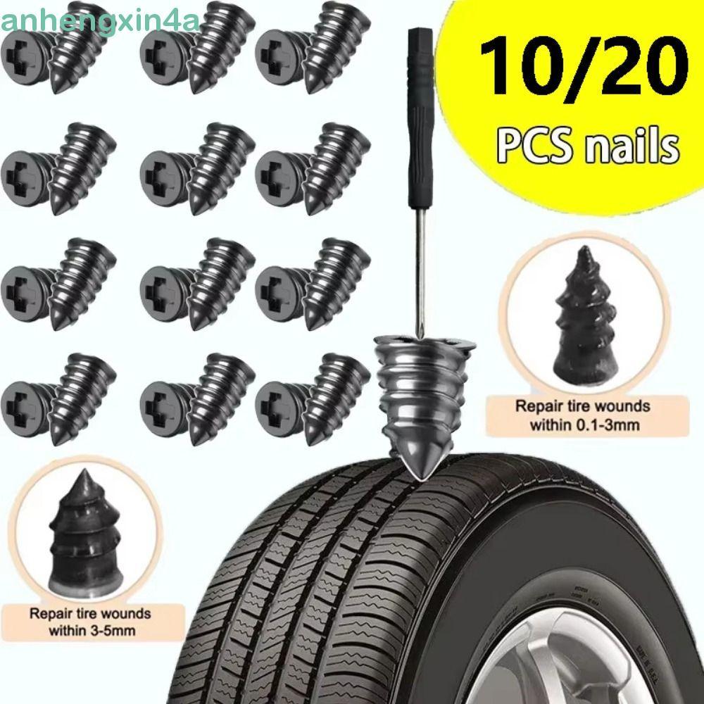 ANHENGXIN 10/20 Unidades De Parafuso Auto-Roscante , Prego Universal De Borracha Para Reparo De Pneus De Carro , Kit De 