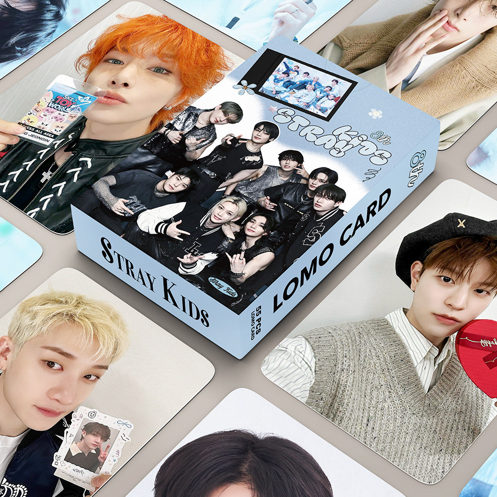 55pcs STRAY KIDS Fique Em Nossa Casinha Cartões Lomo 6o Fan Meeting Faça-Se Dominar KARMA SKZ HOP HYUNJIN FELIX BANGCHAN