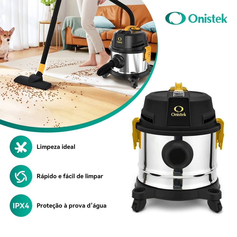 Aspirador de Pó Água e Soprador 1600W 15L 3 em 1 Profissional Grande Limpeza Pesada 127V ou 220V Onistek ON-LV308 · foto 2