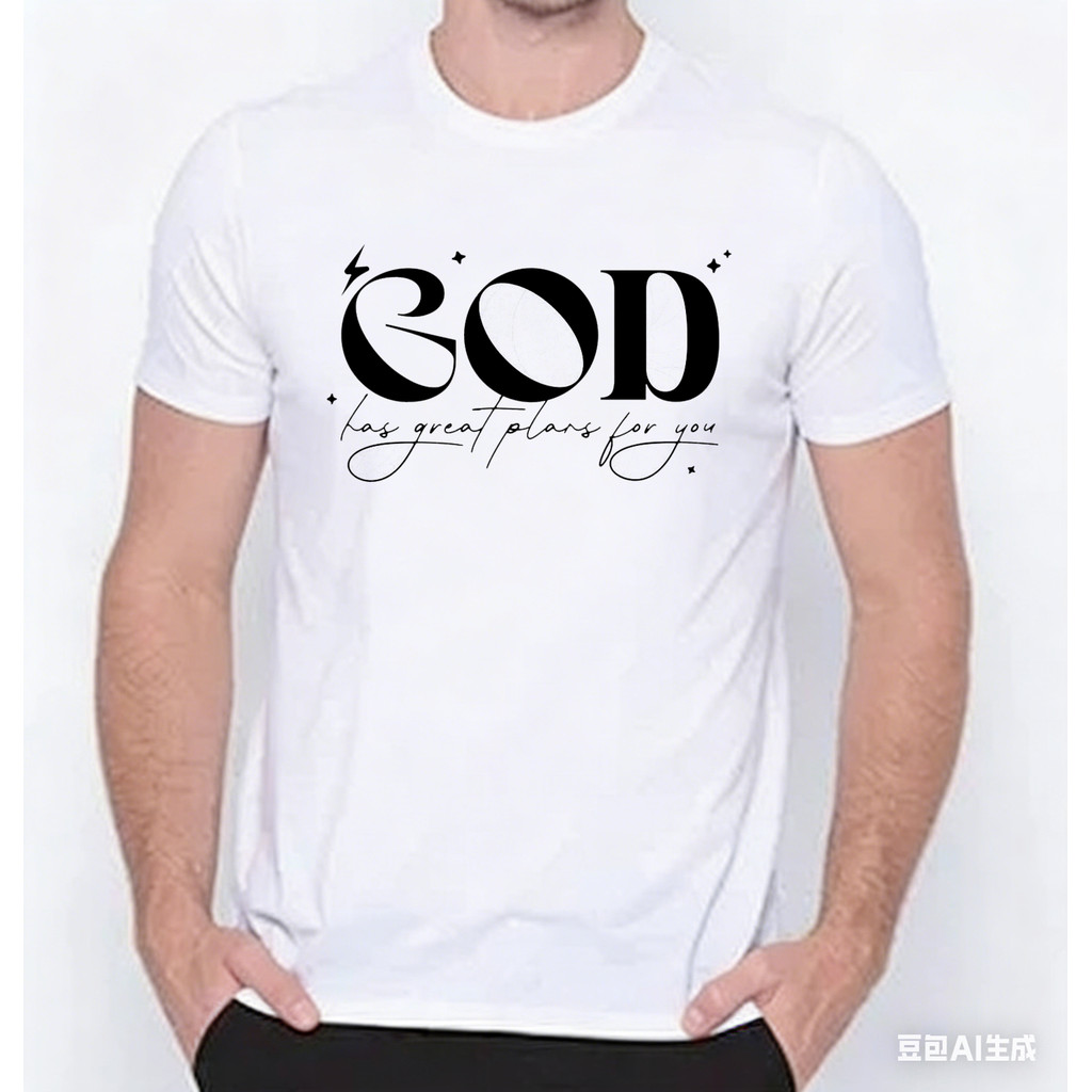 Camiseta Unissex Oversized Plus Size Feminina Masculina Estampa GOD Frase Religiosa  Streetwear Moda Fé