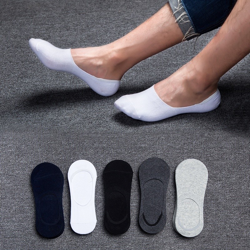 Kit Pares de Meia Sapatilha Soquete Invisível com Silicone Masculino