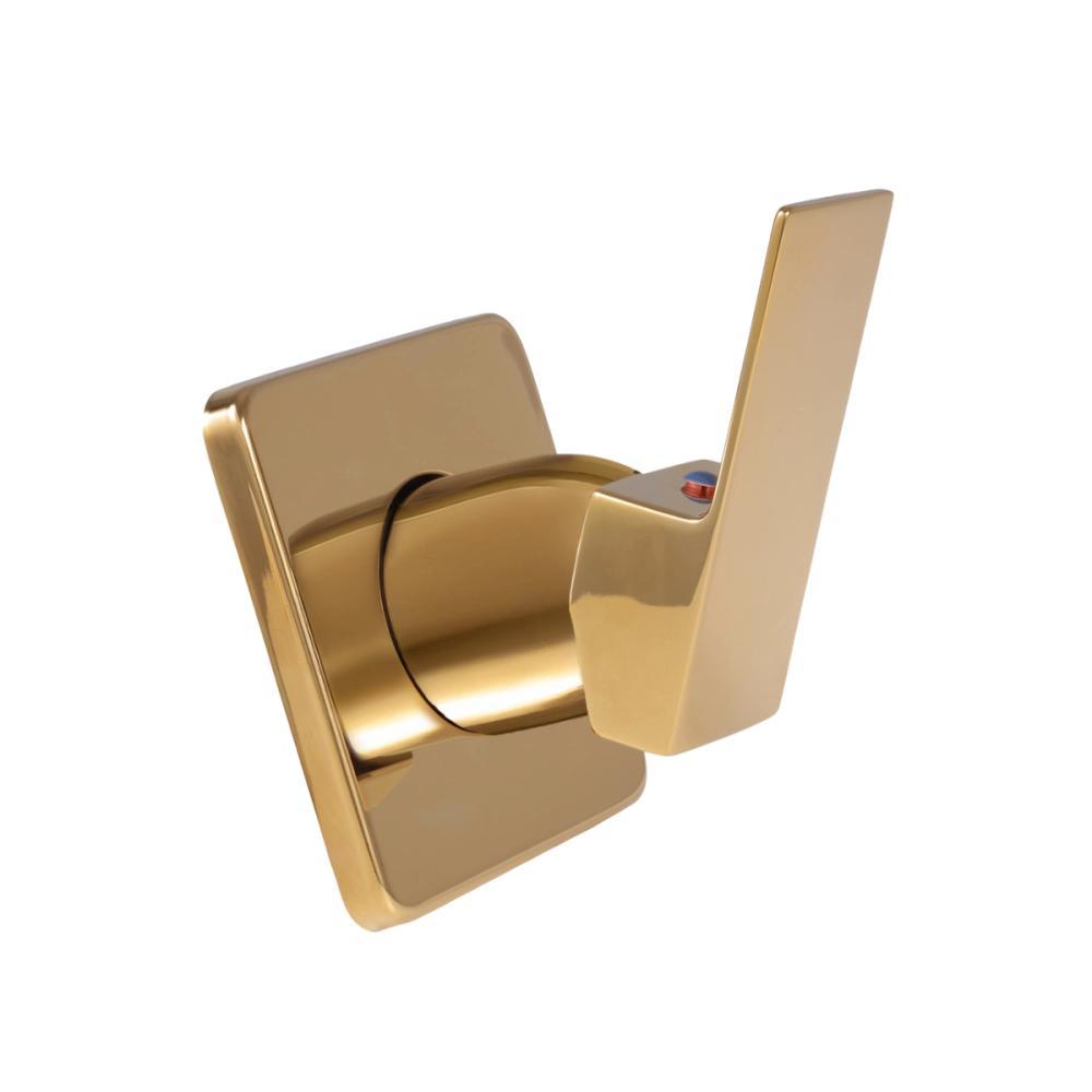 Acabamento de Misturador Monocomando Quadrado para Banheiro Oiapoque Pingoo - Dourado