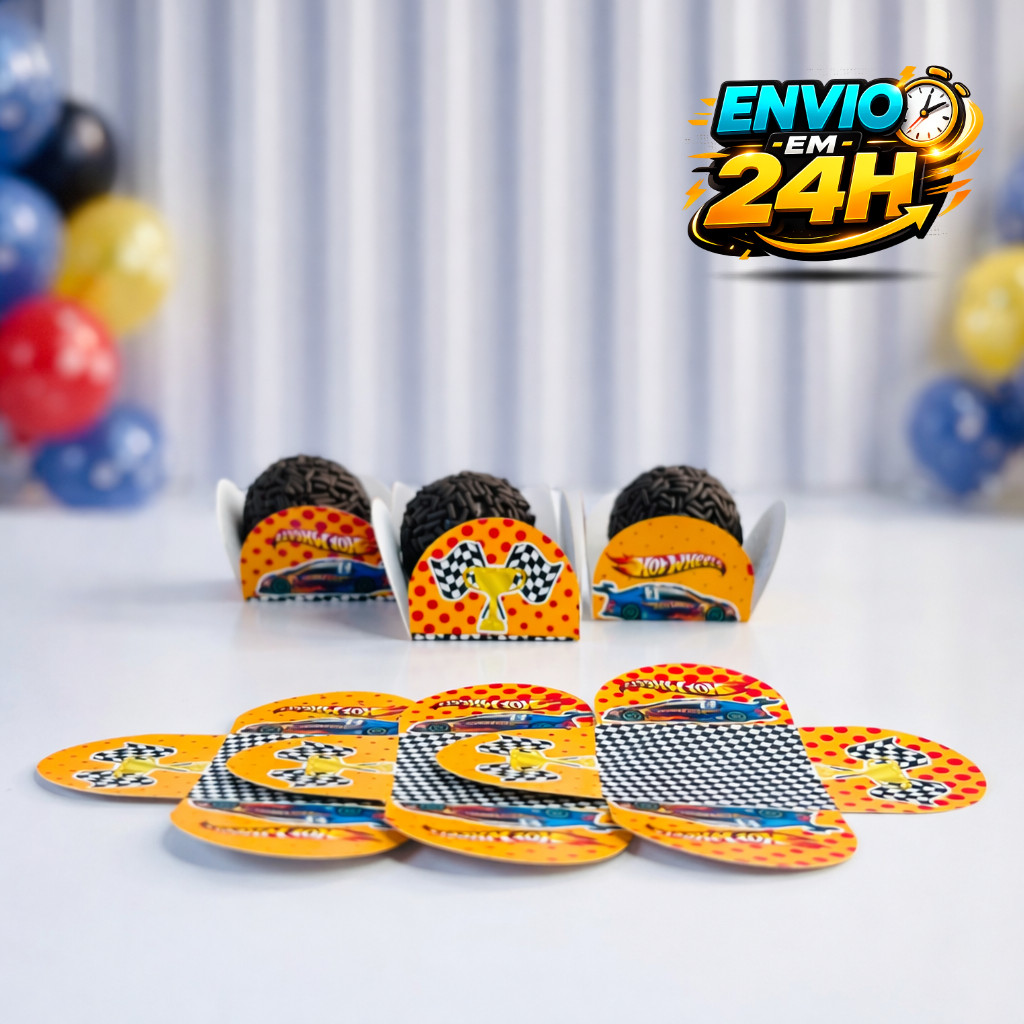 Forminha de Doces Hot Wheels Personalizada no Tema /Lembrancinha de Festa /Aniversário