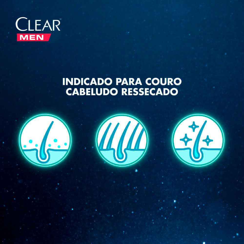 Detalhes do Shampoo Clear Men Anticaspa Limpeza Diária 2 Em 1 400ml