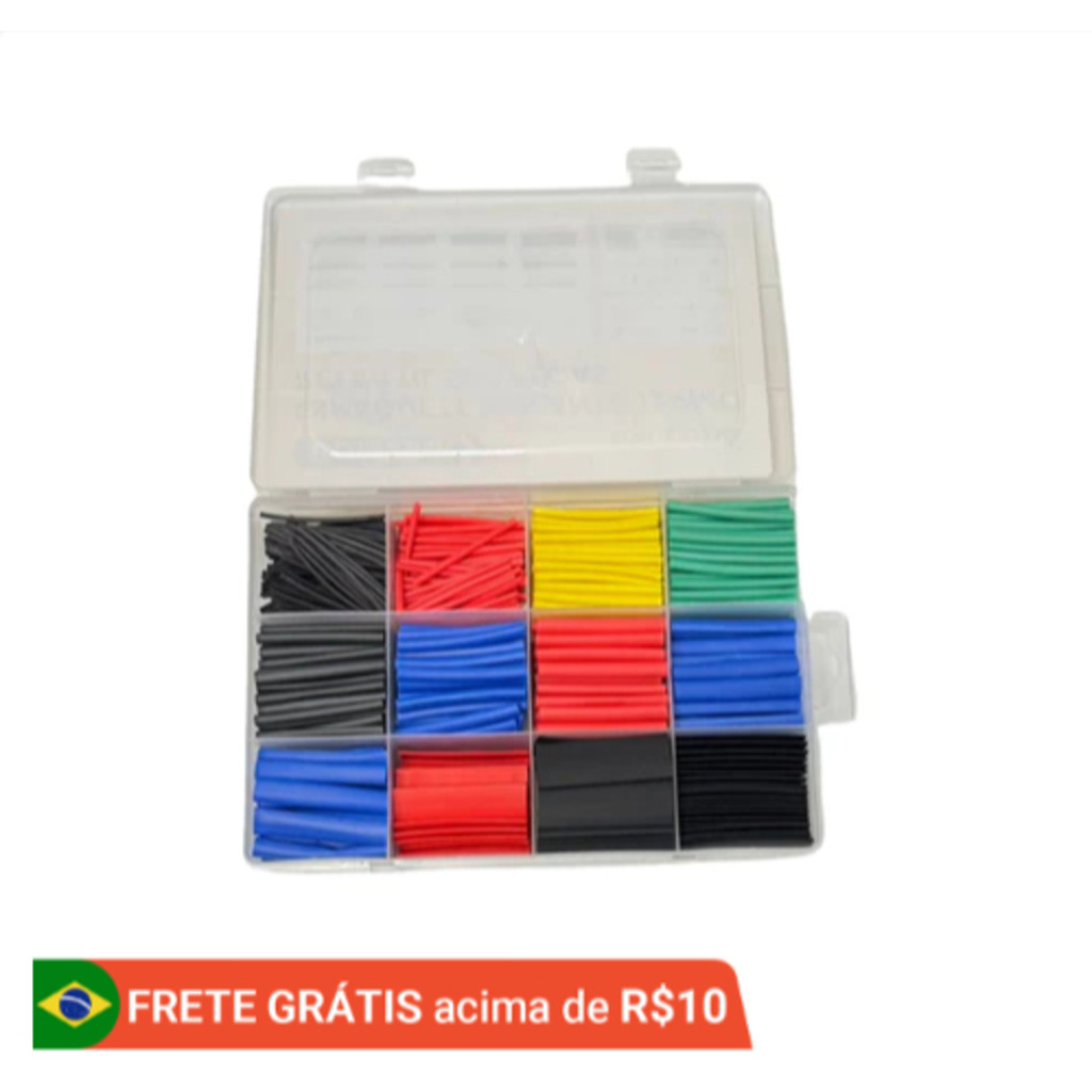 Kit 328/560 Peças Espaguete Isolante Termo Retrátil Colorido Com Estojo-XWG em Oferta na Shopee
