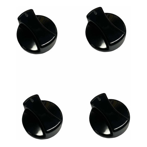 KIT 4 BOTÕES MANIPULADOR PARA COOKTOP FISCHER (PRETO) - ENCAIXE VERTICAL