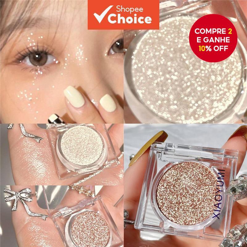 Paleta De Sombras De Olhos Pérola À Prova D'água De Longa Duração Com Glitter Monocromático Lantejoulas E Brilho De Seda