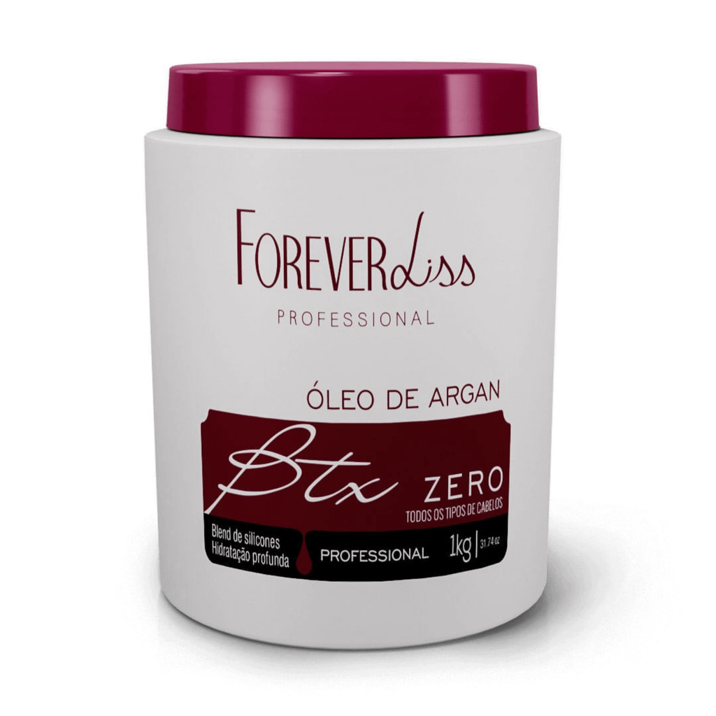 Máscara Capilar Btx De Argan Forever Liss Professional Oil Liss Volume Zero Contém 1kg