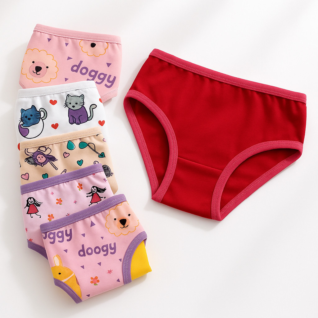 Calcinha Feminina Tanga Menina Infantil Juvenil Confortável Criança Estampas Sortidas