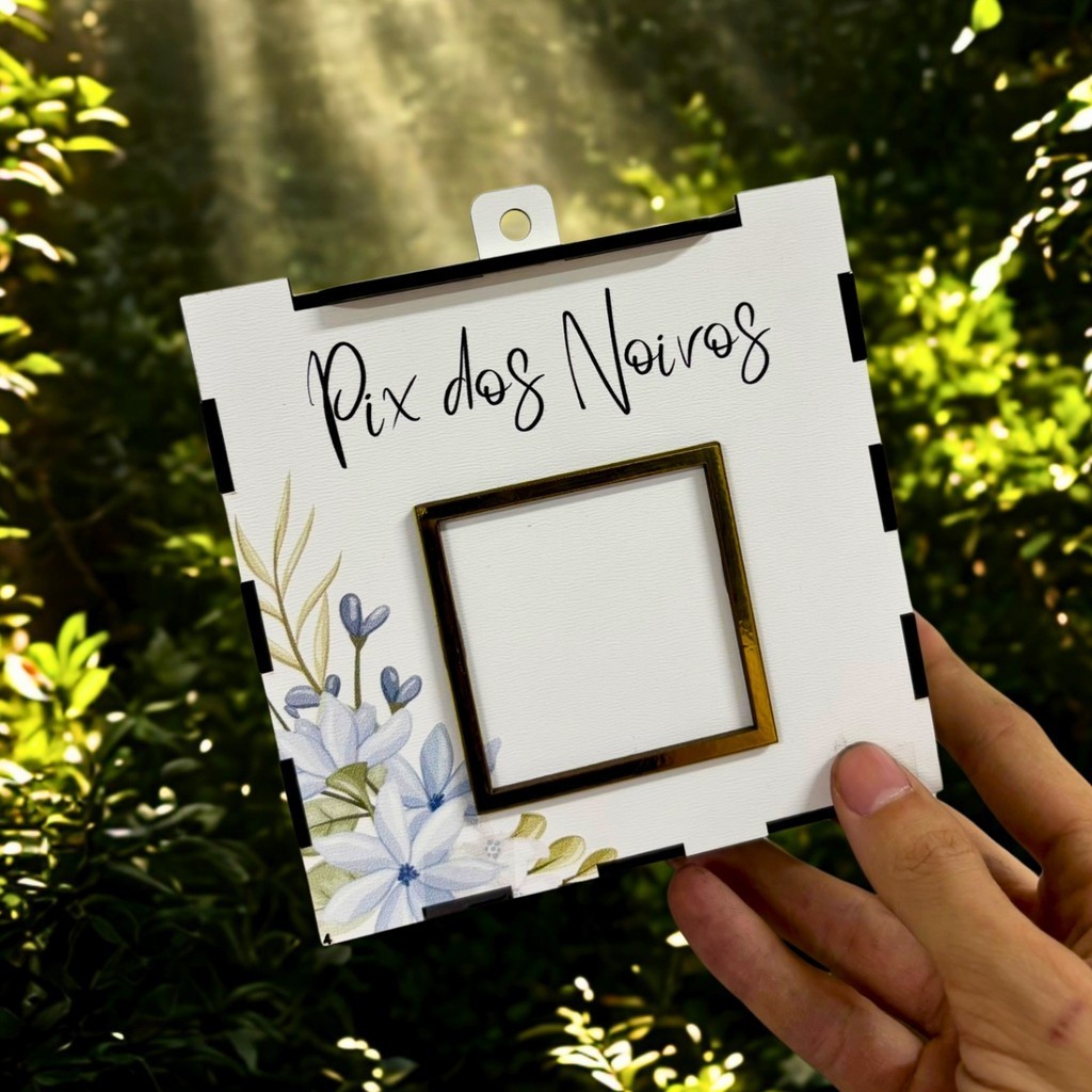 Caixa Pix Noivos Operação Lua De Mel Corte Da Gravata Casamento Flor Azul Mdf em Oferta na Shopee