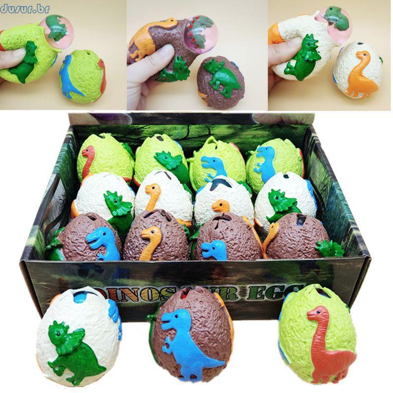 dusur9 Brinquedo Descompressão Squeeze Dino Egg Prank Toy Criança Party Favor Stuffers