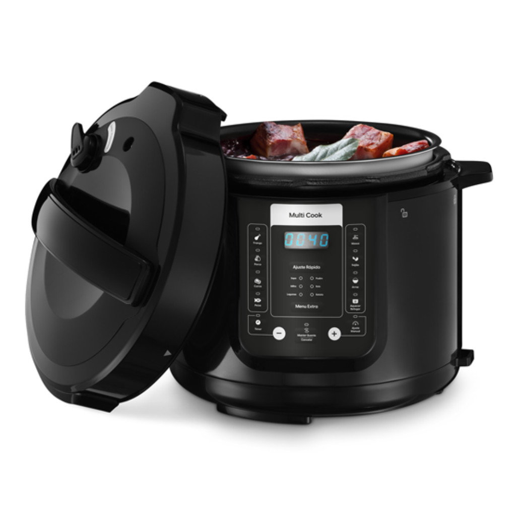 Panela Pressão Elétrica Elgin Multi Cook 900w 5L 220v Digital 14 Funções 9 Dispositovos Segurança Cuba Antiaderente