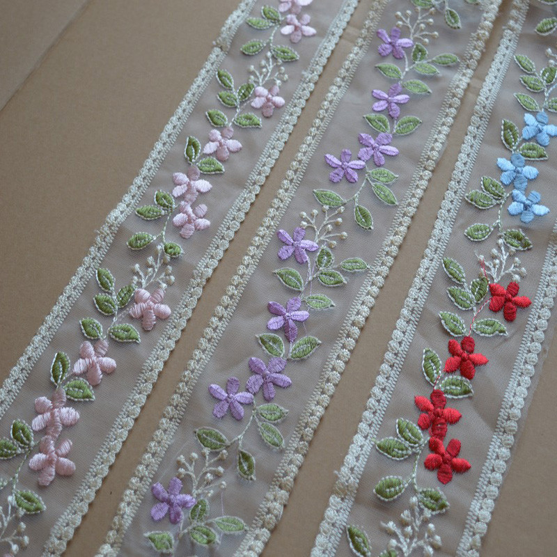 9cm rosa bordado renda traje cortina borla antigo traje de dança cabeça flor sofá almofada guarnição