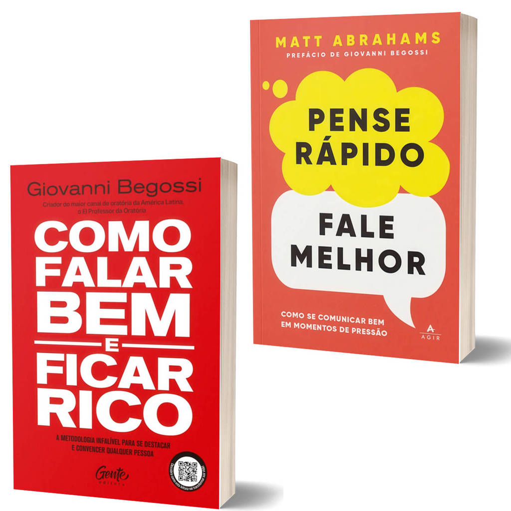 Kit Como Falar Bem e Ficar Rico + Pense Rápido Fale Melhor - Giovanni Begossi