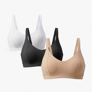 Kit 2 Sutiãs Top Plus Size sem Bojo e sem Aro Alça Larga Regulável e Confortável Alta Sustentação
