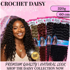 Cabelo Orgânico Cacheado Super Natural Crochet Braid Daisy