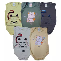 BODY BEBÊ REGATA KIT 5 PEÇAS