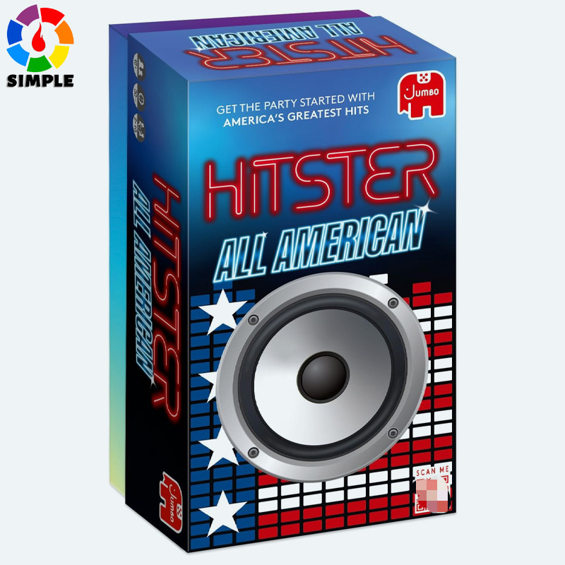 Jumbo Hitster - All American, Fun Music Quiz Card Game, 2-10 Players - 300 Best American Music Hits - Great for Adult an