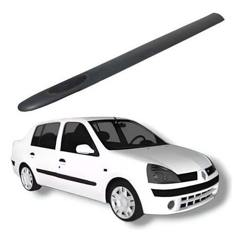 Friso Porta Dianteira Esquerda Renault Clio Megane 2004 Preto