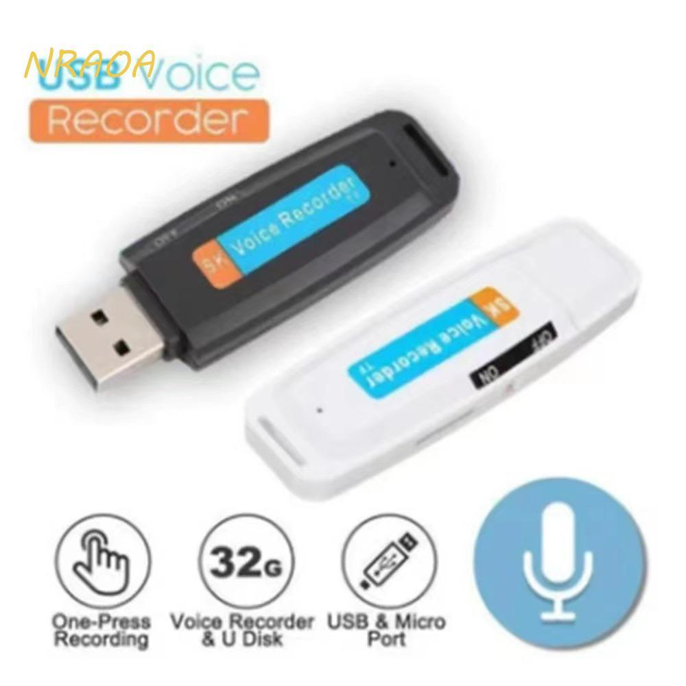 Gravador De Voz De Áudio NRAOA U Disk , Ditafone De Unidade Flash USB De Cartão TF , Microfone Embutido Recarregável SK-