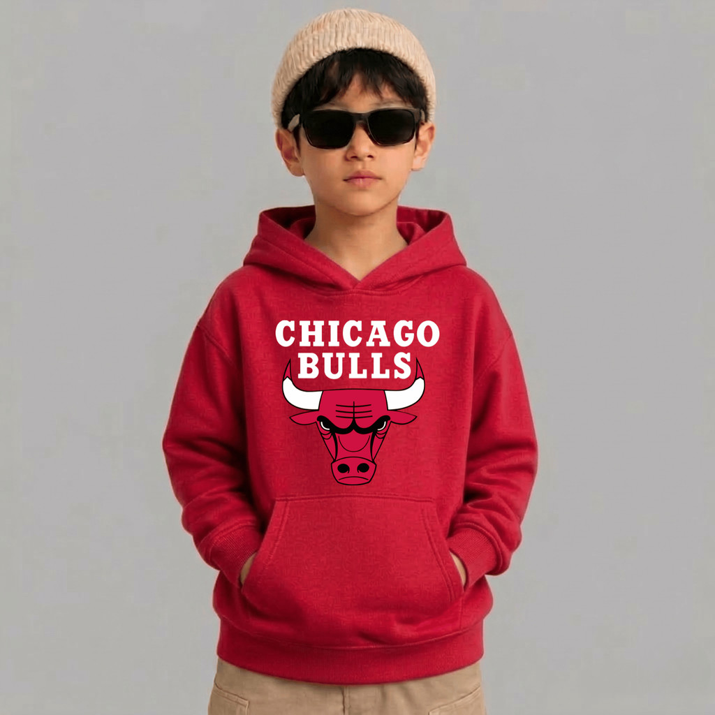 Moletom Blusa De Frio Infantil Chicago Basquete Bulls Americano Casaco Blusão