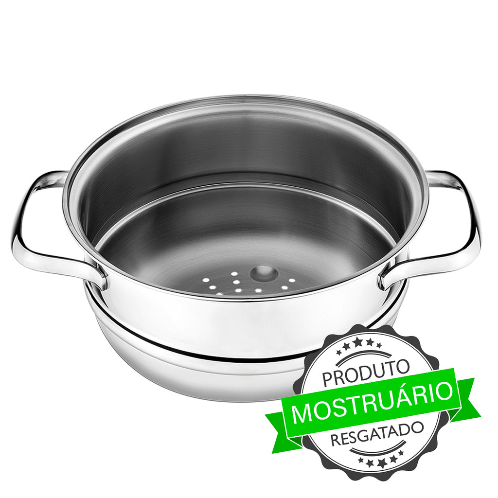 Cozi-Vapore 16cm MOSTRUÁRIO Tramontina Allegra em Aço Inox 1,7L  - Mostruário