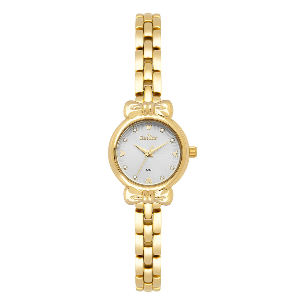 Relógio Condor Feminino Disney Mickey Dourado - CO2035OBT/5K