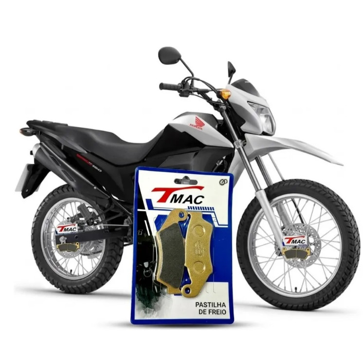 PASTILHA FREIO TRASEIRO BROS 160 / XRE 190 C/ABS / CB TWISTER / CRF 260L / XRE 300 C/ABS TMAC