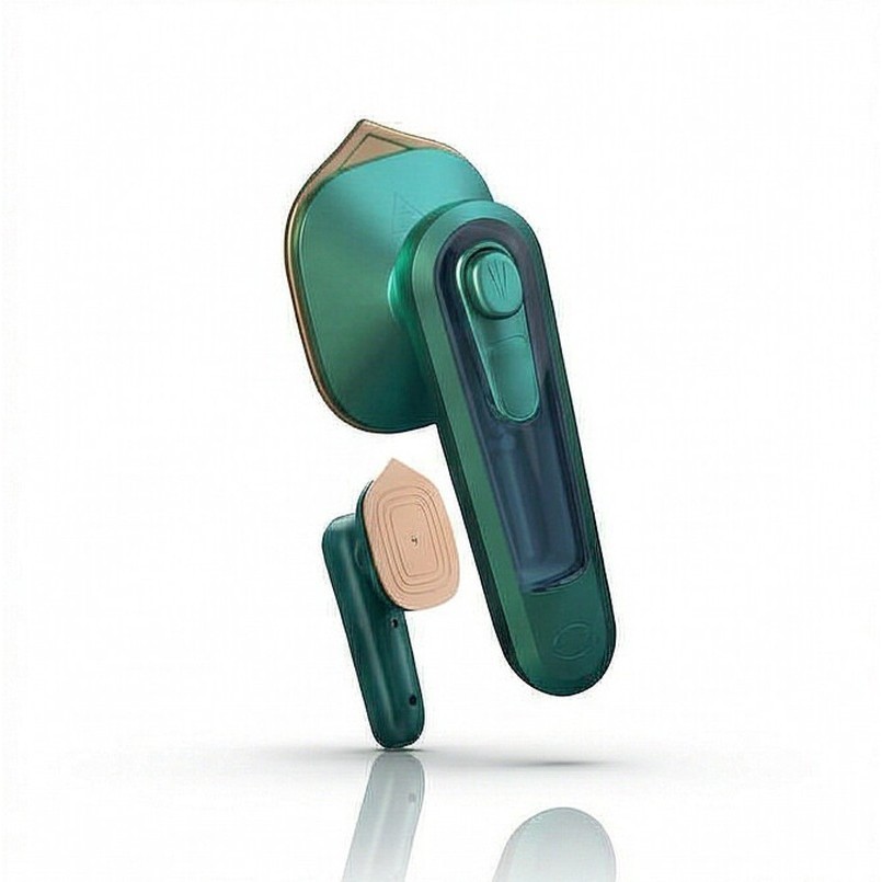 Mini Ferro De Passar A Vapor Portátil Bivolt 60ml Painel Em Titânio Verde Compacto Para Viagem
