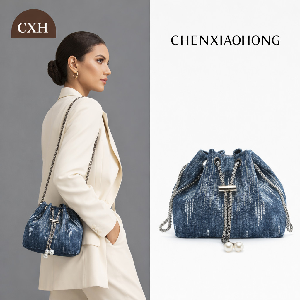 CHENXIAOHONG Bolsas de ombro, bolsas crossbody, bolsas de corrente jeans, bolsas bucket, elegantes e simples