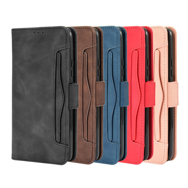 Adequado para Asus ZenFone 8 Flip Capa de couro para celular Slot para vários cartões Flip ZenFone 7 Pro Capa protetora